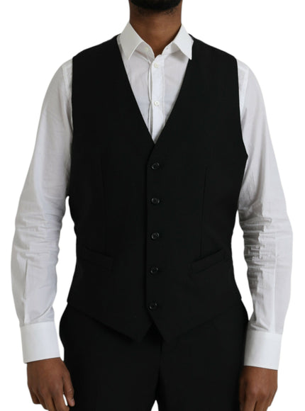 Dolce & Gabbana black formal vest front view