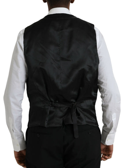 Dolce & Gabbana black formal vest back view