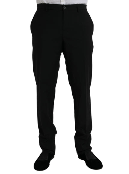 Dolce & Gabbana black formal trousers front view