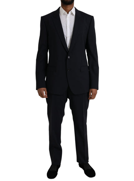 Dolce & Gabbana black wool suit front view