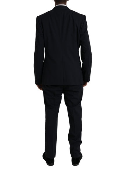 Dolce & Gabbana black wool suit back view