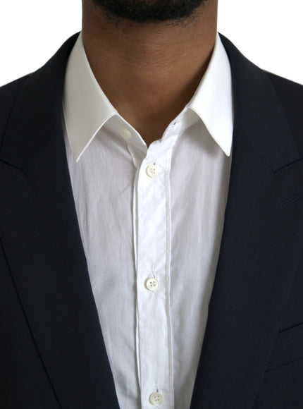 Close-up of Dolce & Gabbana suit collar and shirt