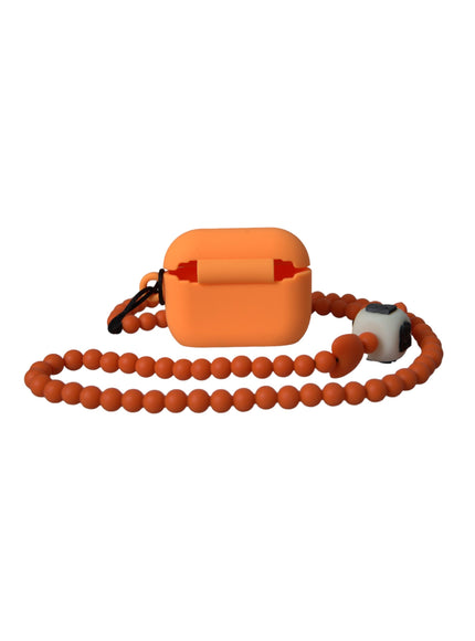 a small orange bag with a lanyard attached to it