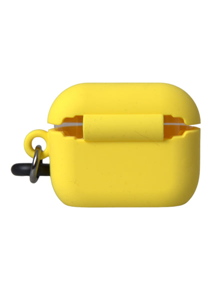 a yellow plastic case with a black handle