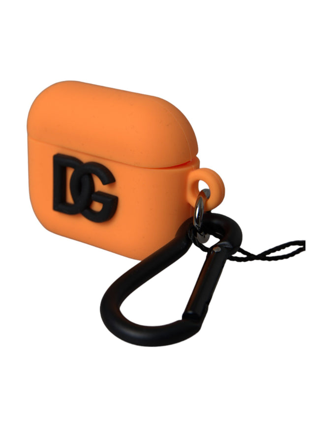 an orange case with a black handle is shown