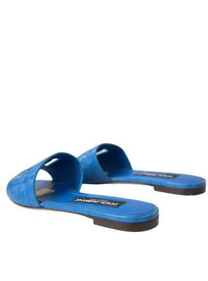 a pair of blue sandals on a white background