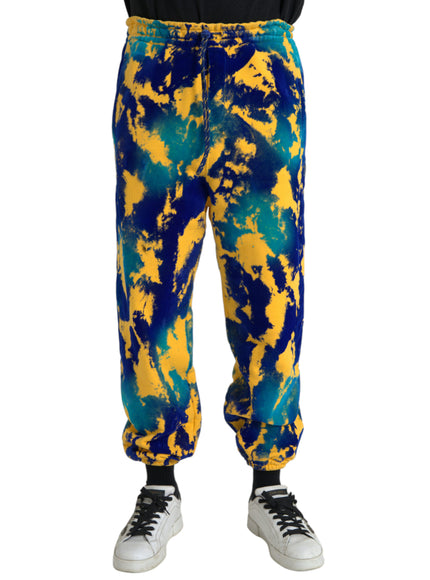 Dolce & Gabbana multicolor tie dye jogger front view