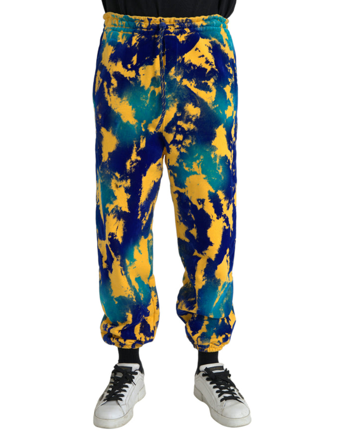 Dolce & Gabbana multicolor tie dye jogger front view