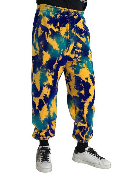 Dolce & Gabbana multicolor tie dye jogger side view