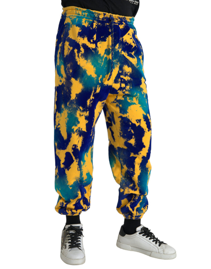 Dolce & Gabbana multicolor tie dye jogger side view