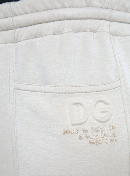 Dolce & Gabbana sweatpants close-up with logo embroidery