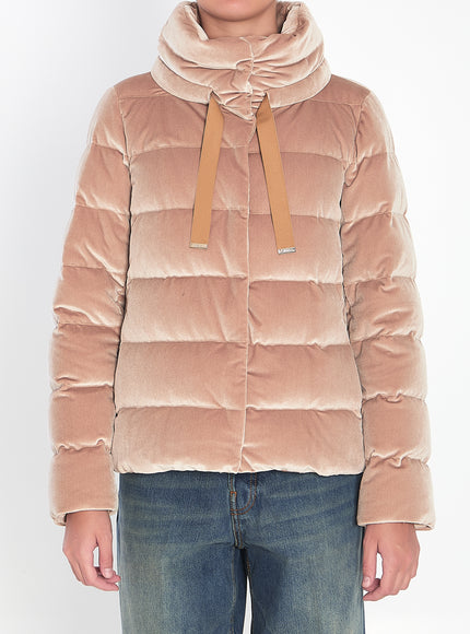 Herno Velvet-effect Jacket Beige