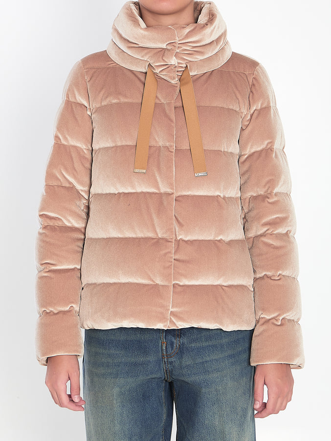 Herno Velvet-effect Jacket Beige