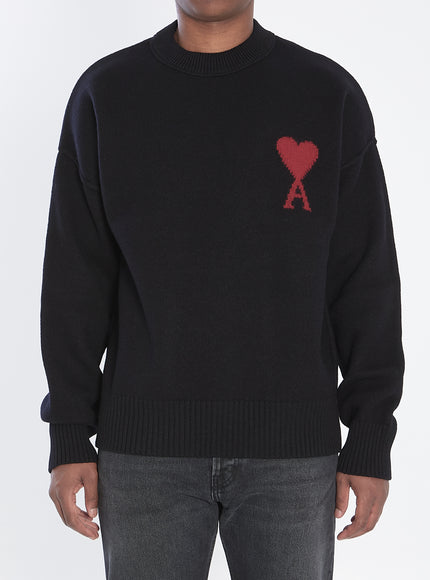 Ami Paris Ami De Coeur Sweater Black