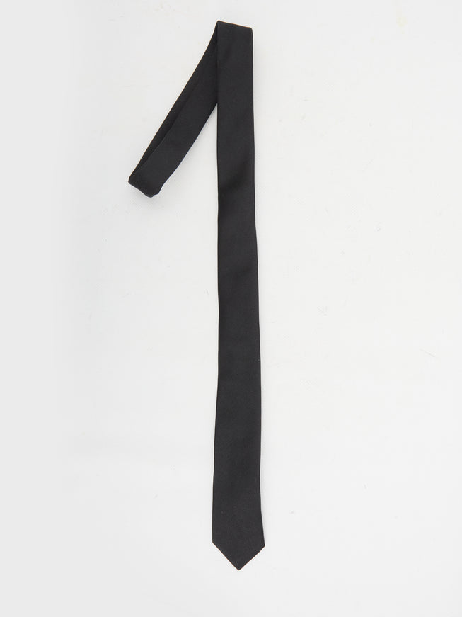 Saint Laurent Skinny Evening Tie L Black