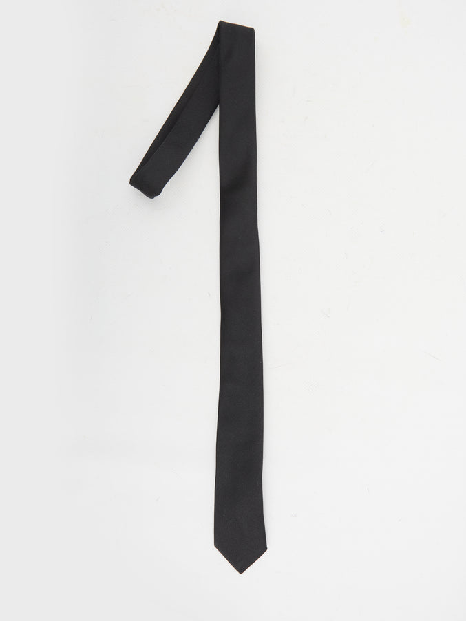 Saint Laurent Skinny Evening Tie L Black