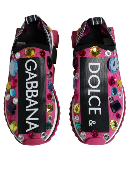 Dolce & Gabbana Sorrento Low Top Sneakers with Crystals