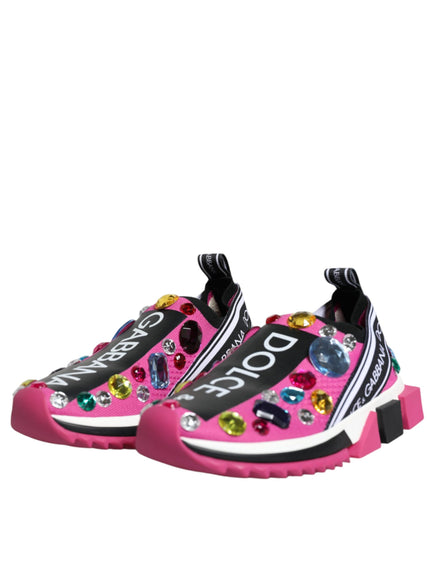 Dolce & Gabbana Sorrento Low Top Sneakers with Crystals