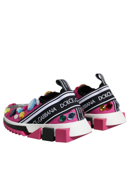 Dolce & Gabbana Sorrento Low Top Sneakers with Crystals