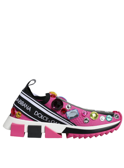 Dolce & Gabbana Sorrento Low Top Sneakers with Crystals