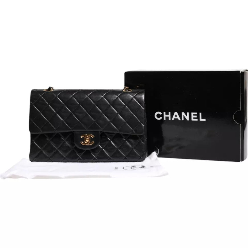 Chanel Black Medium Lambskin Classic Double Flap Bag