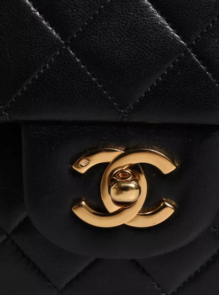 Chanel Black Medium Lambskin Classic Double Flap Bag