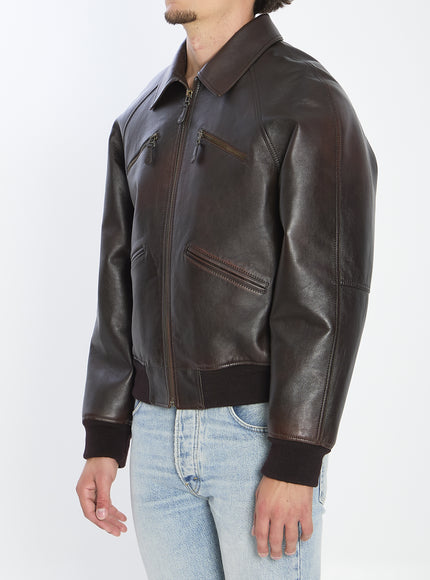 Celine Calf Leather Bomber Jacket