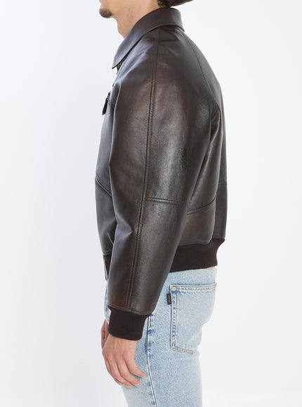 Celine Calf Leather Bomber Jacket
