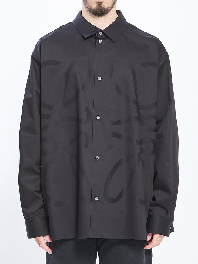 Loewe Anagram Cotton Shirt Black