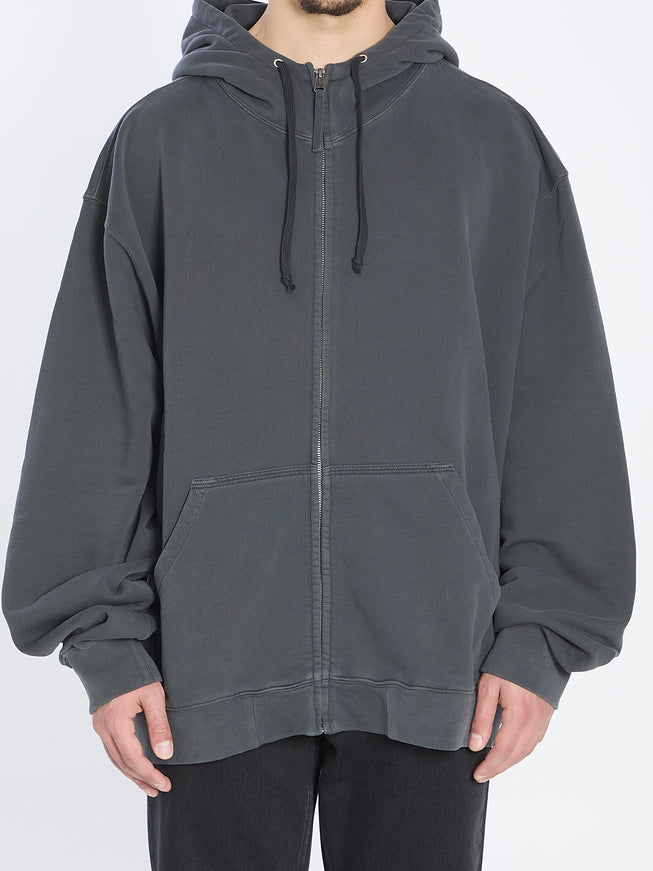 Maison Margiela Hoodie With Numeric Logo Grey