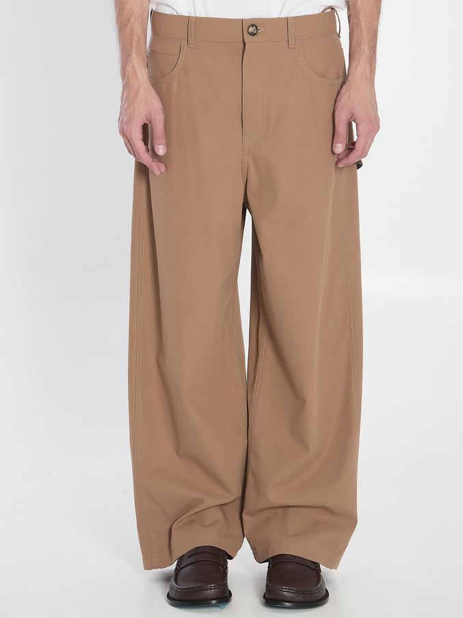 Loewe Cotton Carpenter Trousers Beige