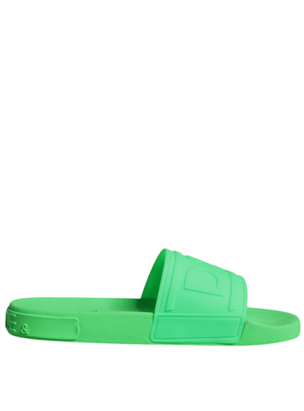 Dolce & Gabbana Beach Slides In Green