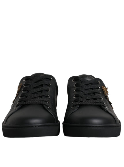 Dolce & Gabbana Black London Sacred Heart Sneakers
