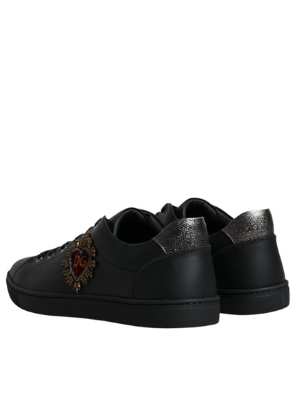 Dolce & Gabbana Black London Sacred Heart Sneakers
