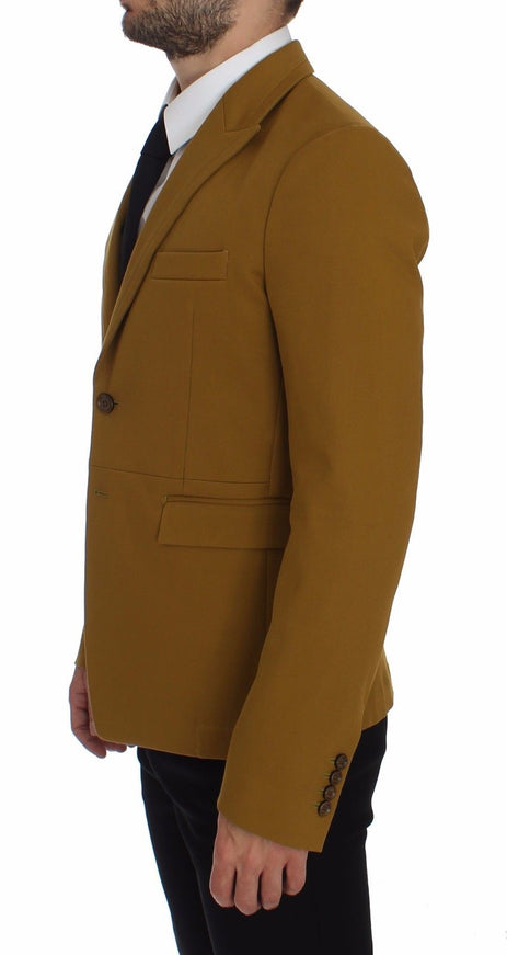 Dolce & Gabbana yellow cotton blend blazer side view