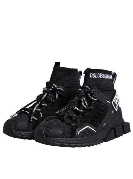 Dolce & Gabbana Black Sorrento Sock Logo Sneakers