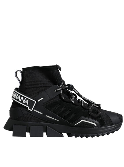 Dolce & Gabbana Black Sorrento Sock Logo Sneakers