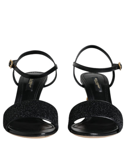 Dolce & Gabbana Keira Ankle Strap Sandals In Black