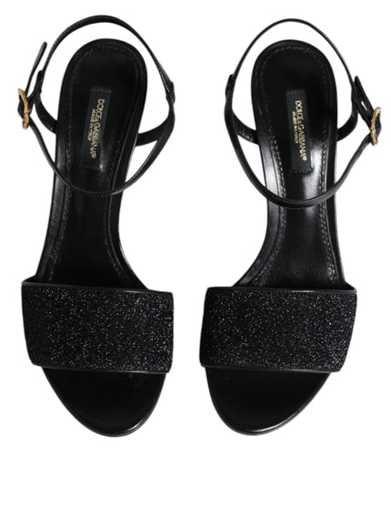 Dolce & Gabbana Keira Ankle Strap Sandals In Black