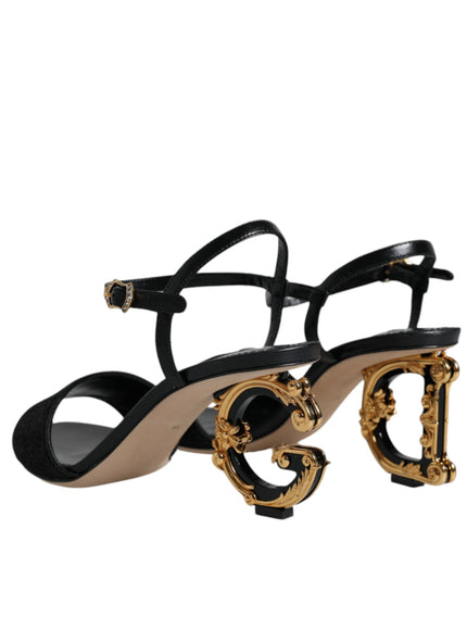 Dolce & Gabbana Keira Ankle Strap Sandals In Black