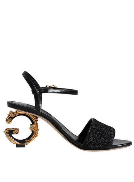 Dolce & Gabbana Keira Ankle Strap Sandals In Black