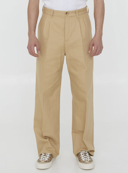 Gucci Beige Cotton Pants Beige