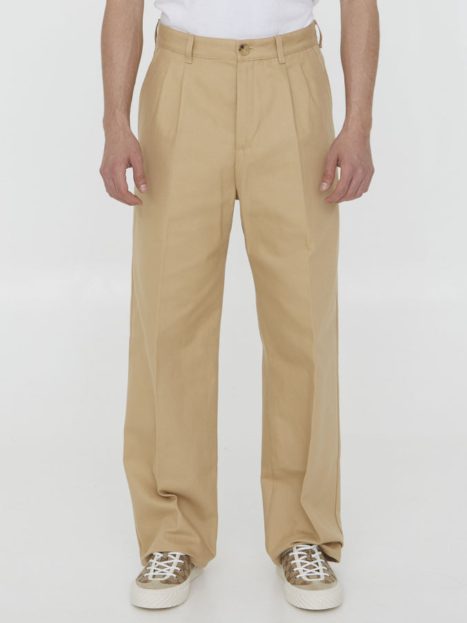 Gucci Beige Cotton Pants Beige
