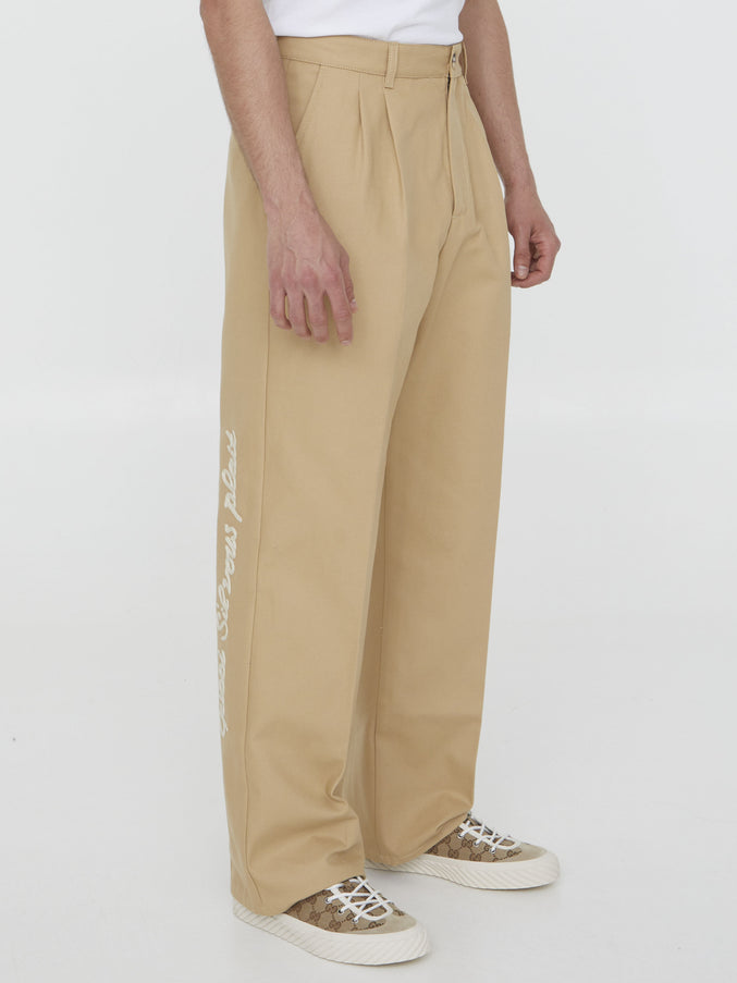Gucci Beige Cotton Pants