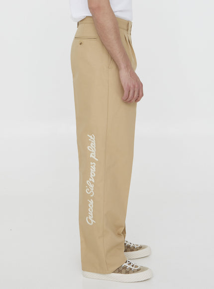 Gucci Beige Cotton Pants