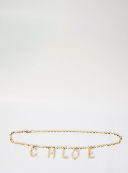 Chloe Chloé Lettes Jewelry Belt QT Gold