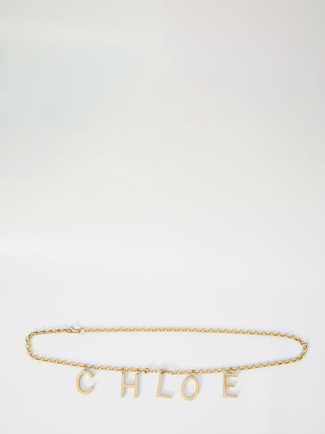 Chloe Chloé Lettes Jewelry Belt QT Gold