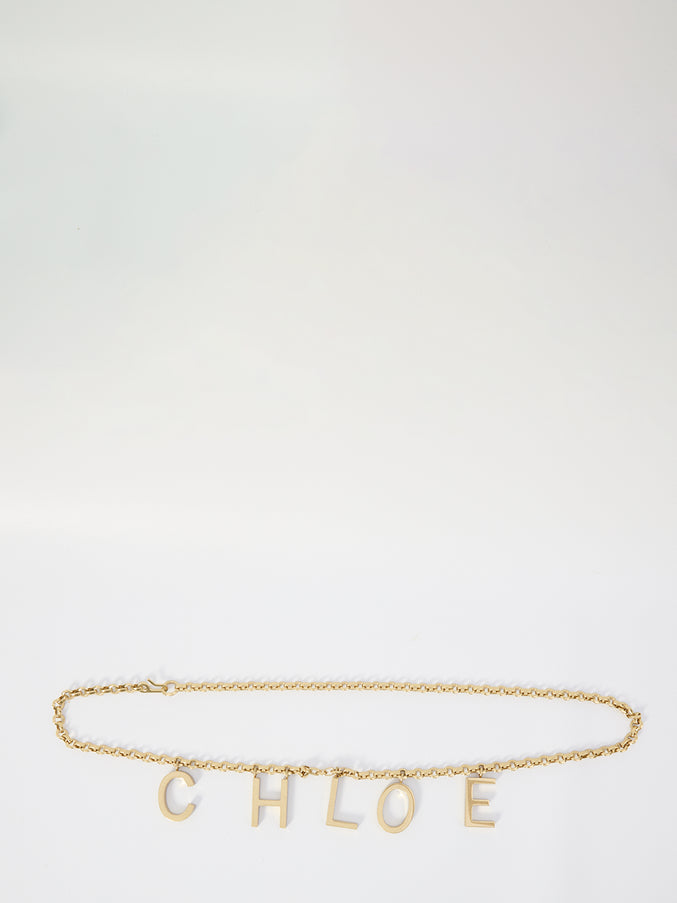 Chloe Chloé Lettes Jewelry Belt QT Gold