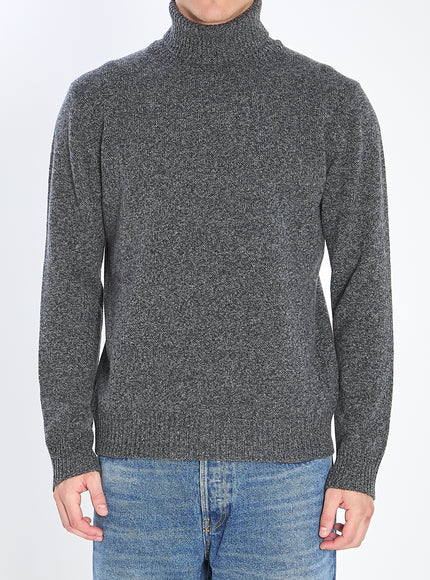 Roberto Collina Mouline Turtleneck Sweater Grey