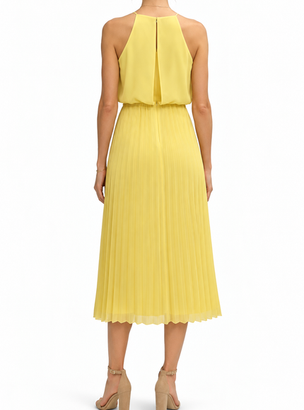 Sam Edelman Blouson Pleated Skirt Midi Dress